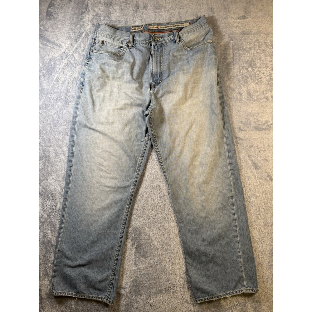 Ecko Unltd. Denim Foundry Low Rise Straight Leg Light Wash Blue Jeans 32 - Picture 2 of 9